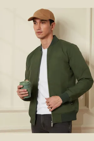 WROGN Men Nylon Bomber with Embroidered Jacket