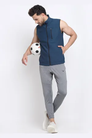 Invincible Men Teal Lightweight Training or Gym Sporty Jacket