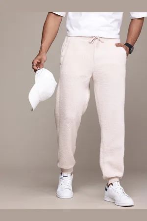 WROGN Men Comfort Fit Fuzzy Joggers