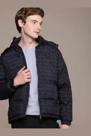 Nautica Brand Logo Printed Hooded Padded Jacket