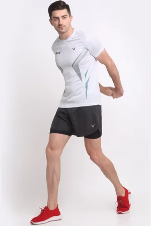Invincible Men Double Layered Long Distance Running Shorts