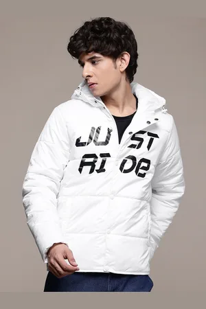 Roadster The Lifestyle Co. Typography Hooded Puffer Jacket