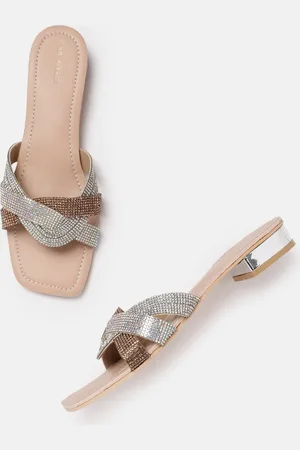 Lino Perros Women Embellished Party Open Toe Flats