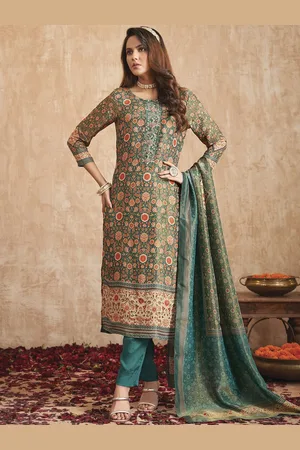 Stylee Lifestyle Floral Printed Sequinned Unstitched Dress Material