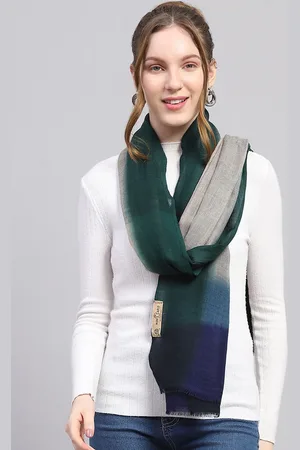 Monte Carlo Women Dyed Stole With Fringed Border