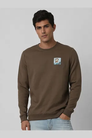 V Dot Men Graphic Printed Pullover Sweatshirt