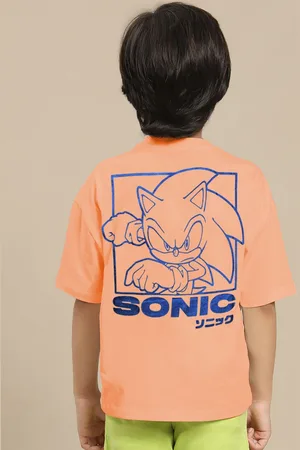 Kidsville Boys Sonic Printed Oversized Tshirt