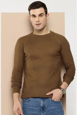 Invictus Men Striped Acrylic Pullover