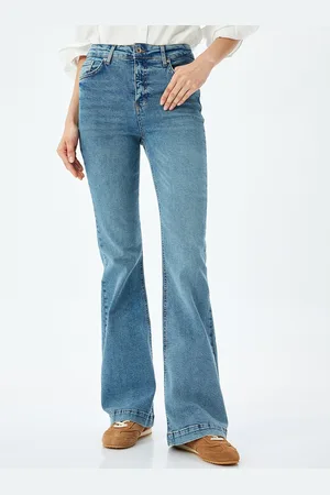 Koton Women High-Rise Stretchable Bootcut Jeans