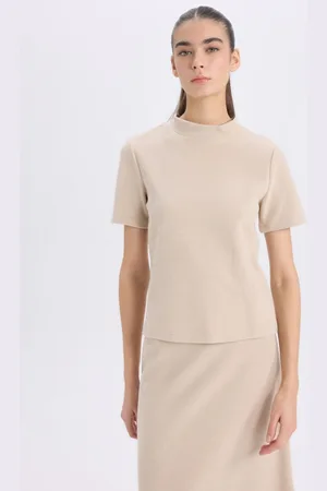 DeFacto Women Mandarin Collar T-shirt