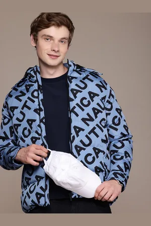 Nautica Brand Logo Printed Hooded Padded Jacket