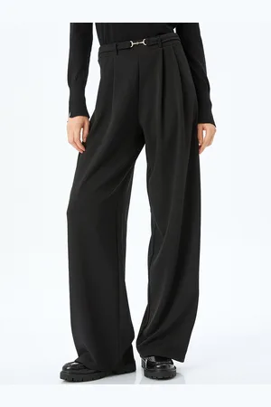 Koton Women Mid-Rise Regular Fit Bootcut Trousers