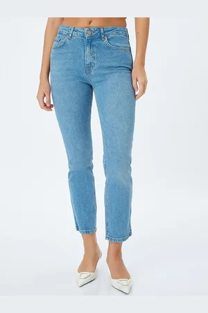 Koton Women Slim Fit Mid-Rise Cotton Jeans