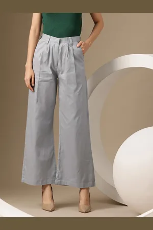 Chemistry Women Flared High-Rise Pleated Trousers
