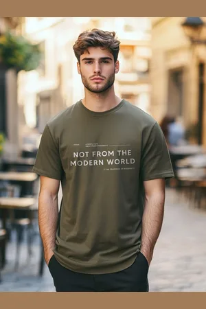 NOBERO Men Typography Printed T-shirt