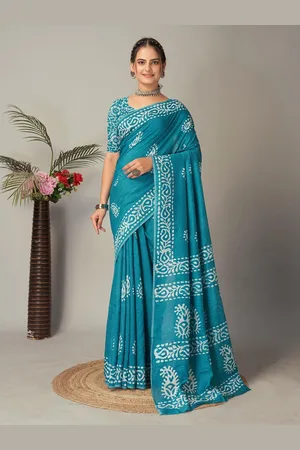 Kalista Paisley Chanderi Saree With Blouse Piece