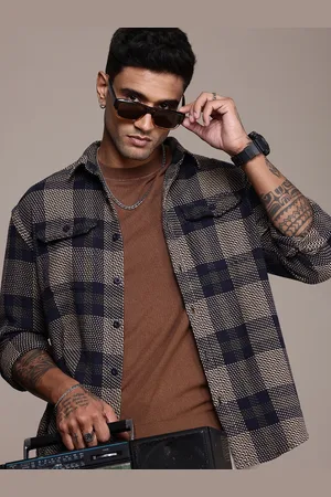 Roadster The Life Co. Opaque Checked Casual Shacket