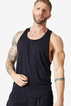 DECATHLON Men Typography Printed Tank T-shirt