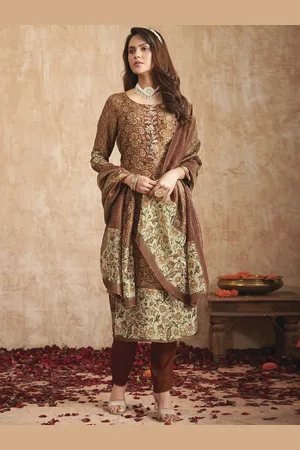 Stylee Lifestyle Floral Printed Sequinned Unstitched Dress Material