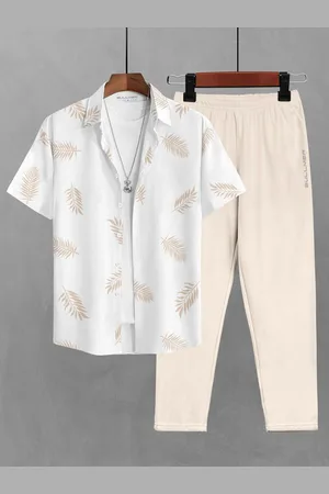 bullmer Printed Short Sleeves Shirt With Trouser