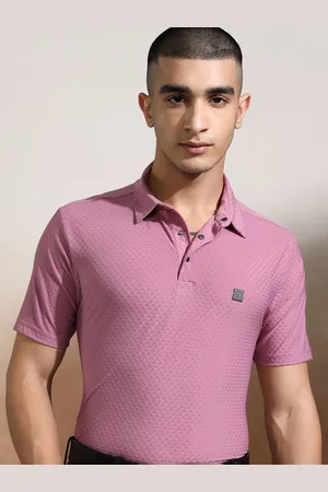 Highlander Men Clean Finish Knitted Textured Polo Tshirt