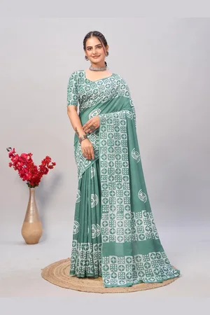 Kalista Printed Chanderi Saree with Blouse Piece