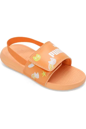 PUMA Kids Printed Popcat 20 V2 Sliders with Backstrap