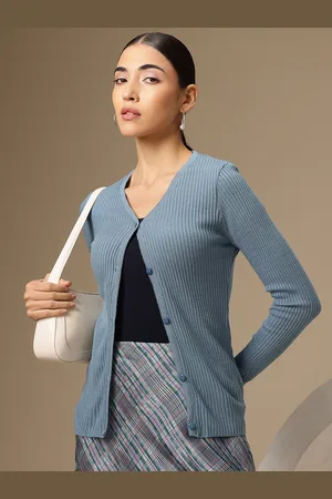 Chemistry Long Sleeves Ribbed Cardigan