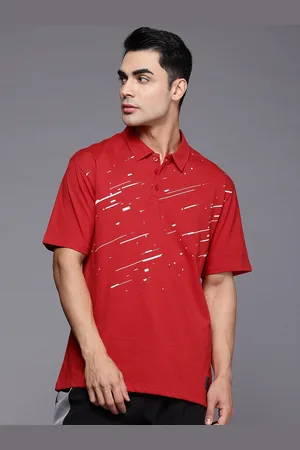 HRX Printed Polo Collar T-shirt