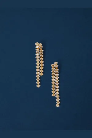 Accessorize Gold-Plated Geometric Drop Earrings