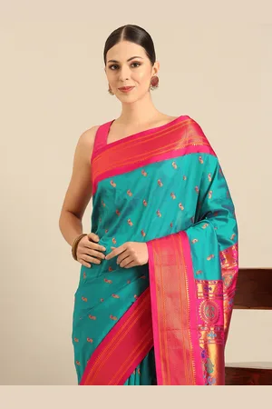 Varkala Silk Sarees Ethnic Motifs Zari Paithani Saree