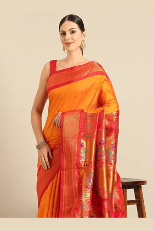 Varkala Silk Sarees Ethnic Motifs Zari Paithani Saree