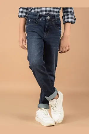 Crimsoune Club Boys Slim Fit Heavy Fade Stretchable Jeans