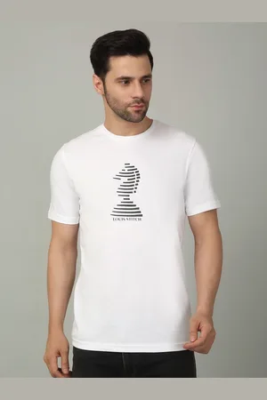 LOUIS STITCH Men Graphic Printed Round Neck Cotton T-shirt