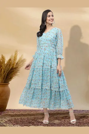 BAESD Floral Print Applique Fit & Flare Dress
