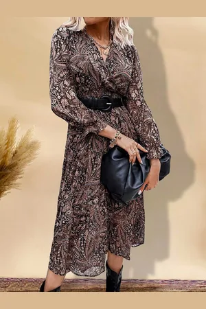 BAESD Animal Print Applique Fit & Flare Dress