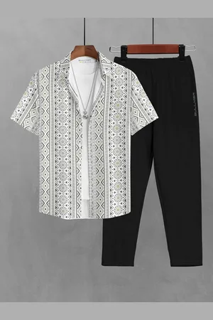 bullmer Ethnic Motifs Printed Shirt With Trousers