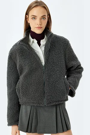 Koton Women Striped Longline Tailored Jacket
