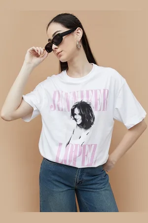 Lifestyle Women Graphic Printed Oversized Cotton T-shirt
