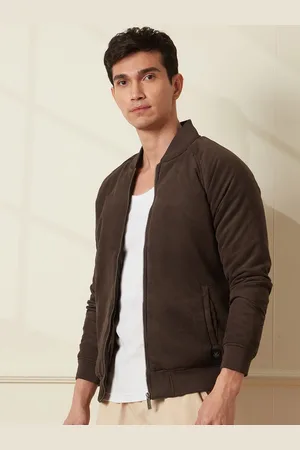 WROGN Men Checked Polyester Bomber with Embroidered Jacket