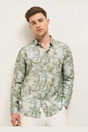 The Bear House Men Tailored Fit Opaque Printed Formal Shirt
