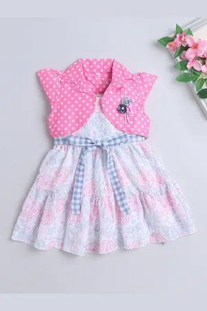The Magic Wand Girls Floral Printed Fit & Flare Dress