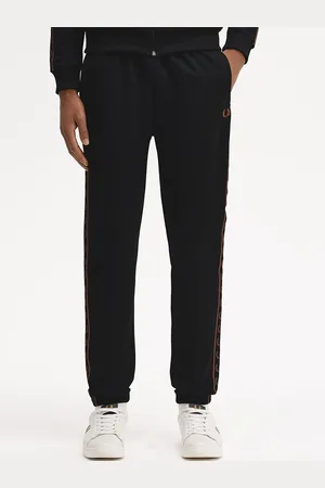Fred Perry Men Contrast Tape Mid-Rise Joggers