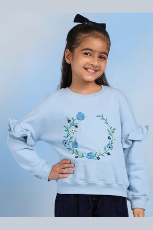 BAESD Girls Embroidered Cotton Sweatshirt
