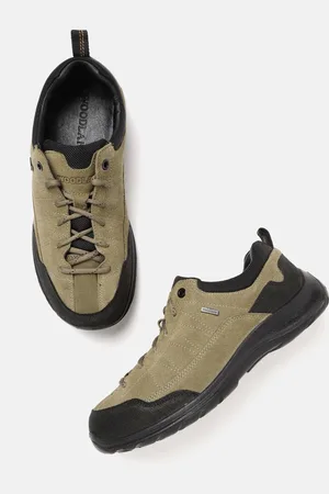 Woodland Men Khaki & Black Sneakers