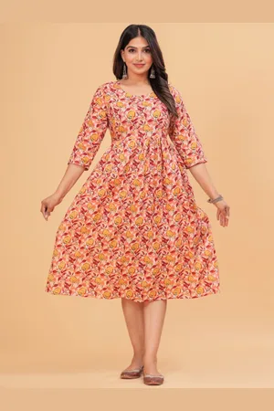 BAESD Women Floral Printed Maternity Fit and Flare Dress