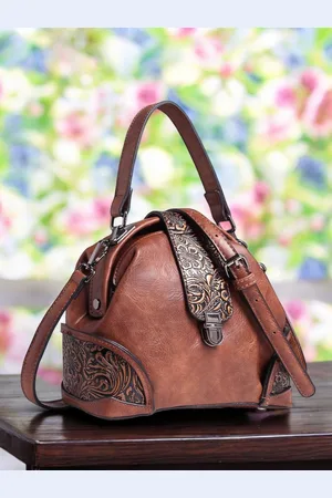EXOTIC Women Textured Structured Leather Sling Bag