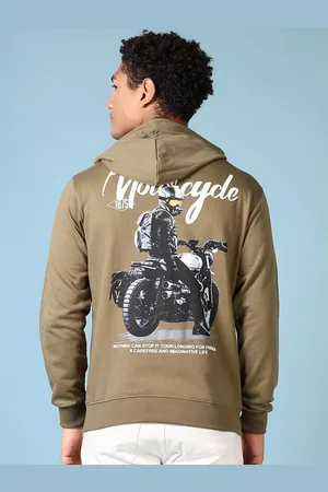 V-Mart Men Printed Hooded Sweatshirt