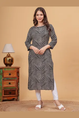 DRESSAR Bandhani Printed Round Neck Straight Kurta