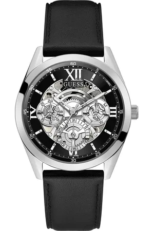 Guess Men TAILOR Multi Function Skeleton Dial Analogue Watch GW0389G1